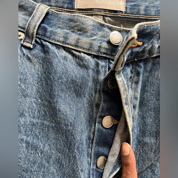 Everlane The Relaxed Straight Jean Size 30 Bottom Fly Vintage Wash Mid Rise - Picture 7 of 11